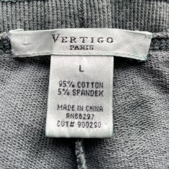 VTG Y2K Vertigo Paris Embroidered Track Pants Women's L Olive Double Sided Bling - Picture 8 of 12